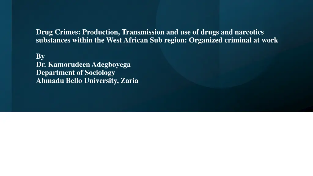 drug crimes production transmission