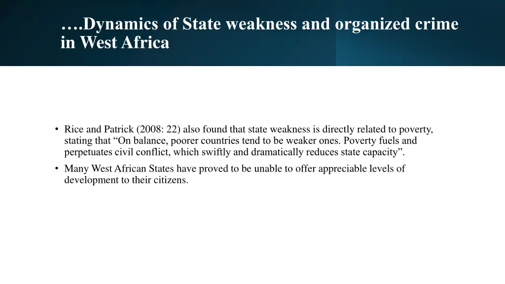 dynamics of state weakness and organized crime 1