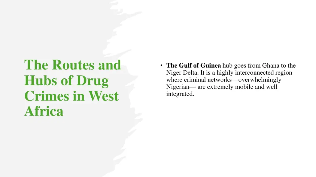 the routes and hubs of drug crimes in west africa 1