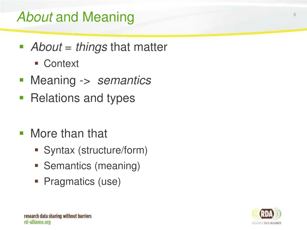 about and meaning