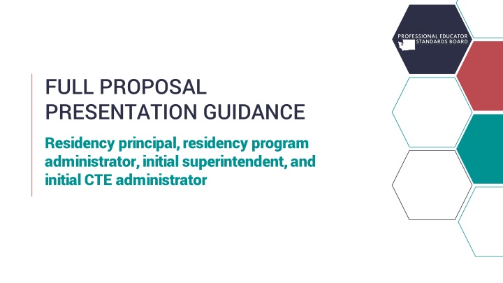 full proposal presentation guidance residency