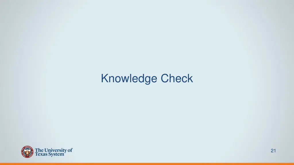 knowledge check