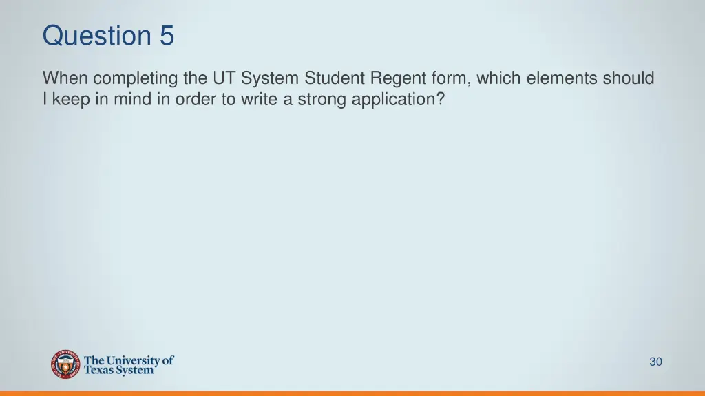 question 5