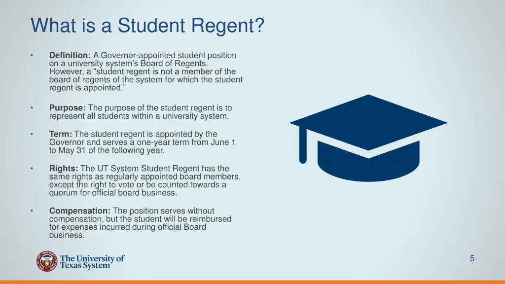what is a student regent