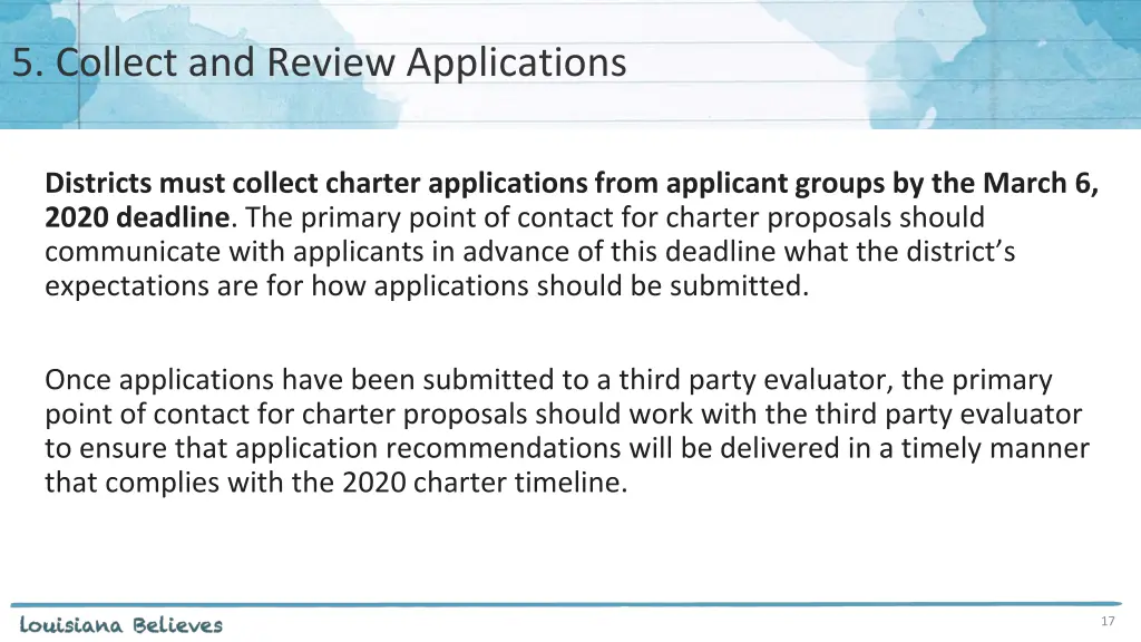 5 collect and review applications