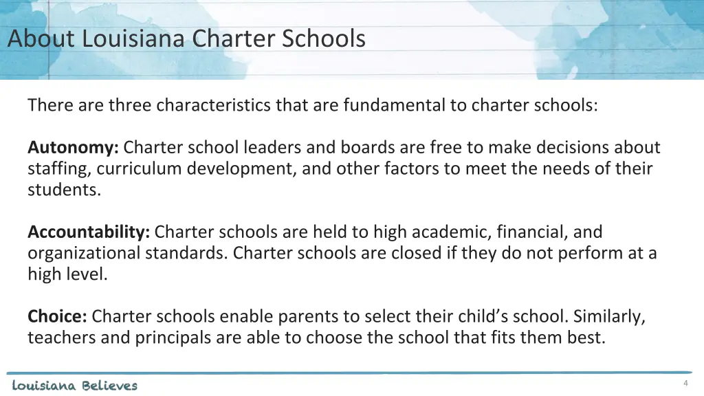 about louisiana charter schools