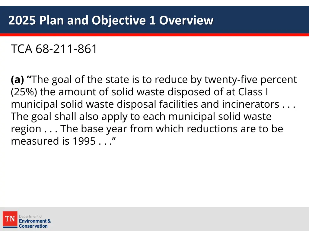 2025 plan and objective 1 overview