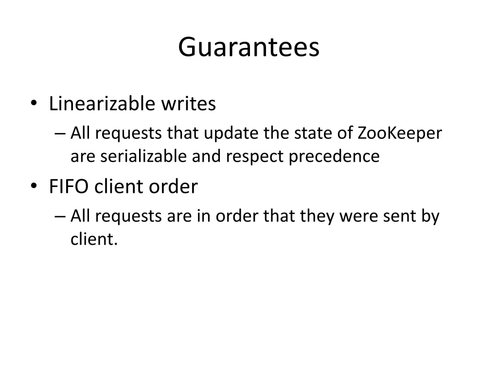 guarantees