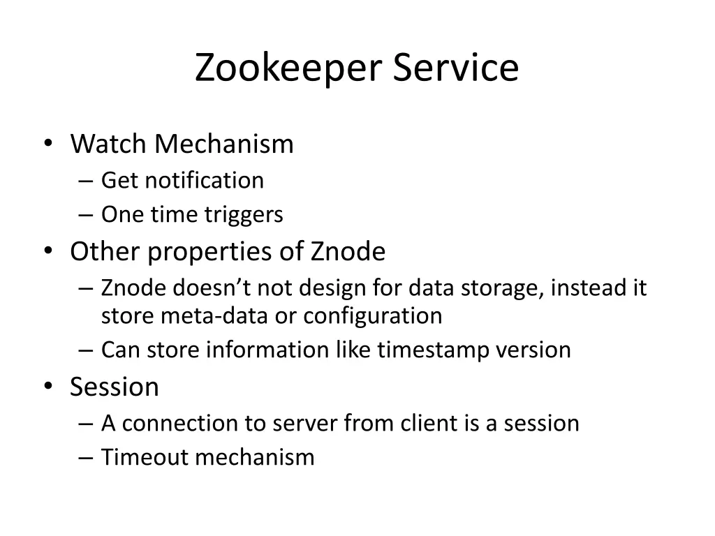 zookeeper service 1