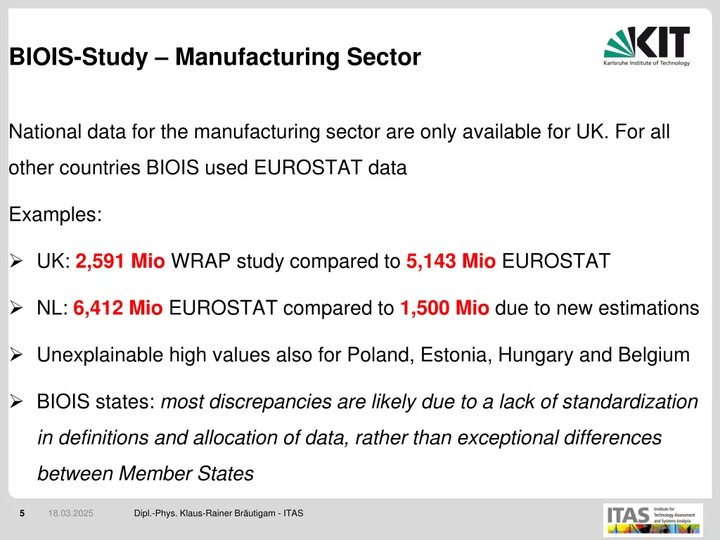 biois study manufacturing sector