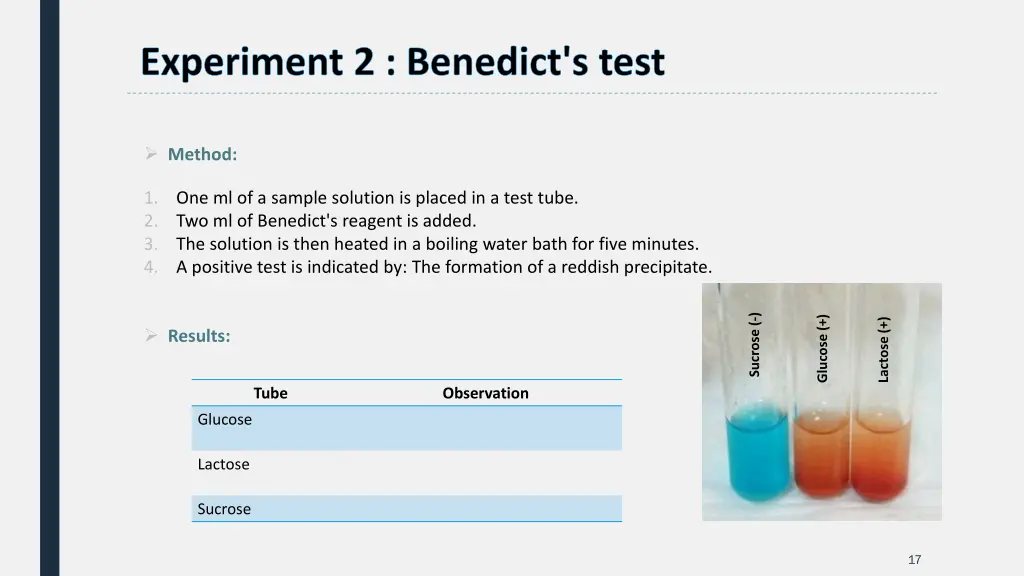 experiment 2 benedict s test 1