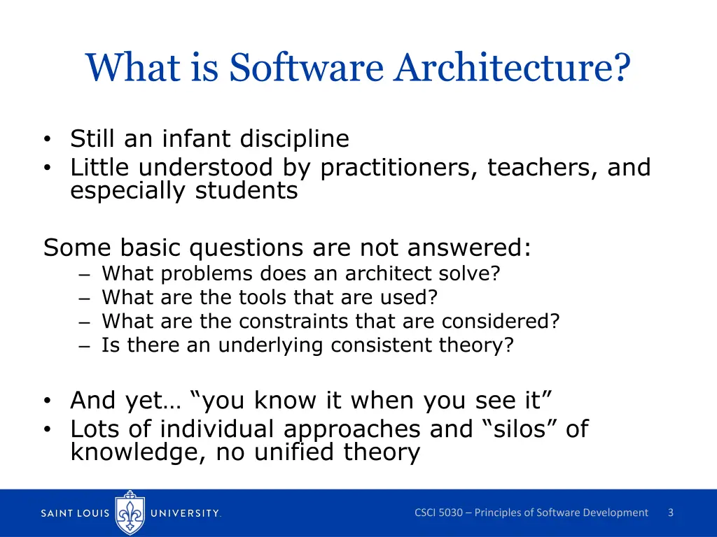 what is software architecture
