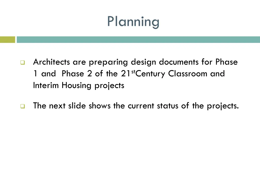 planning