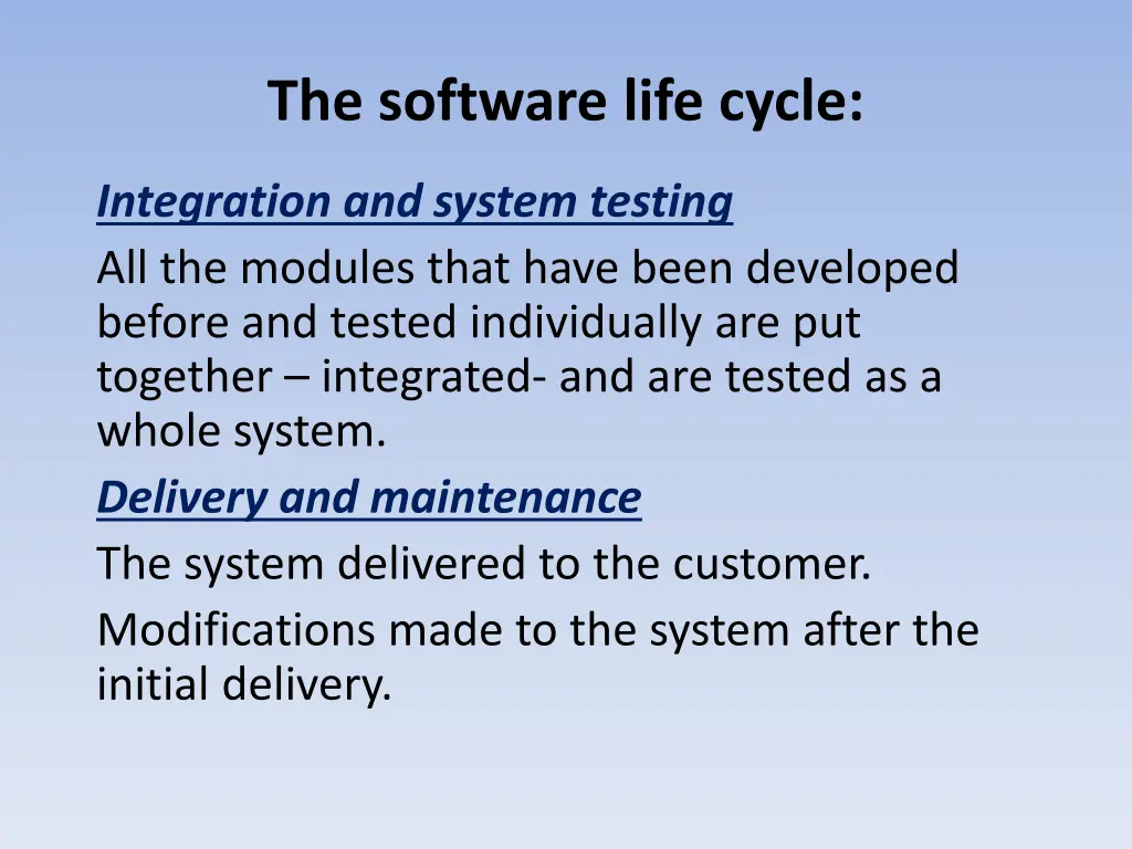 the software life cycle 1