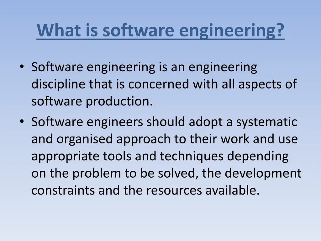 what is software engineering