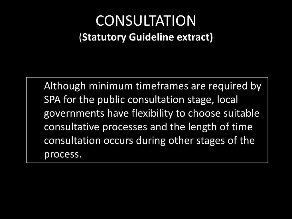 consultation statutory guideline extract 1