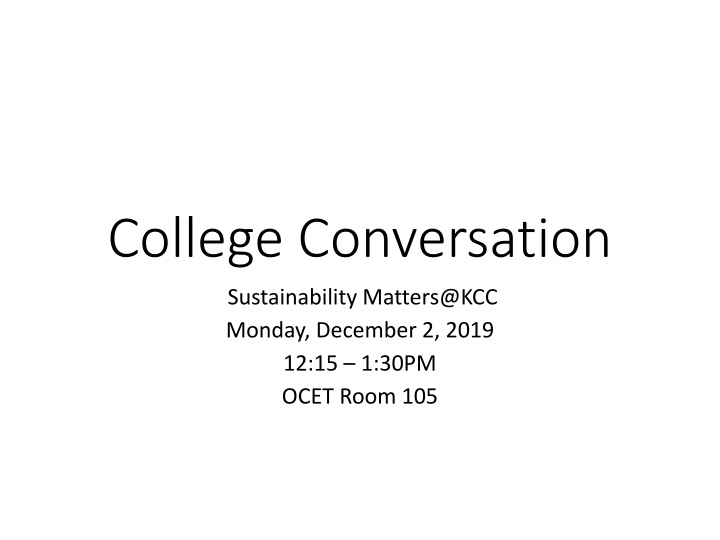 college conversation