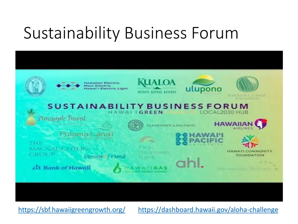 sustainability business forum