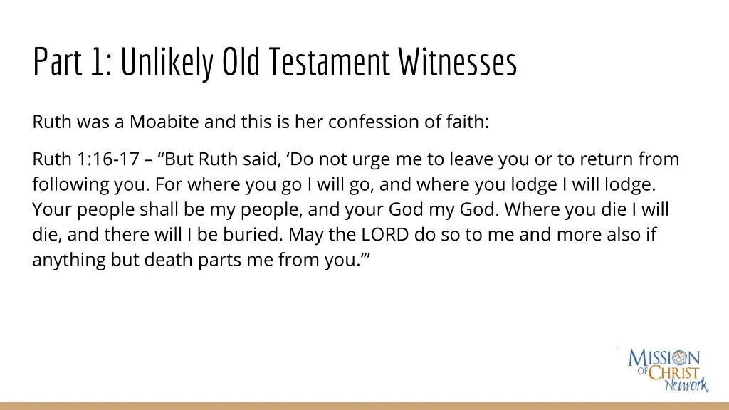 part 1 unlikely old testament witnesses 2