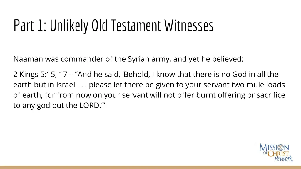 part 1 unlikely old testament witnesses 3