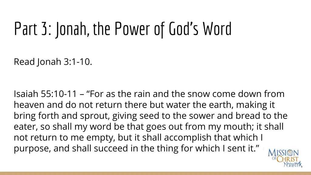 part 3 jonah the power of god s word