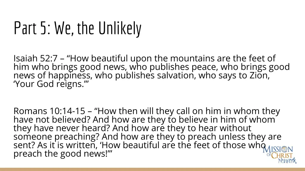 part 5 we the unlikely