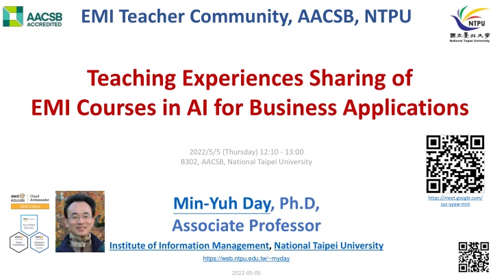 emi teacher community aacsb ntpu