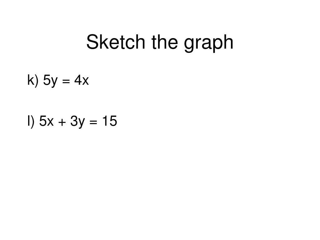 sketch the graph