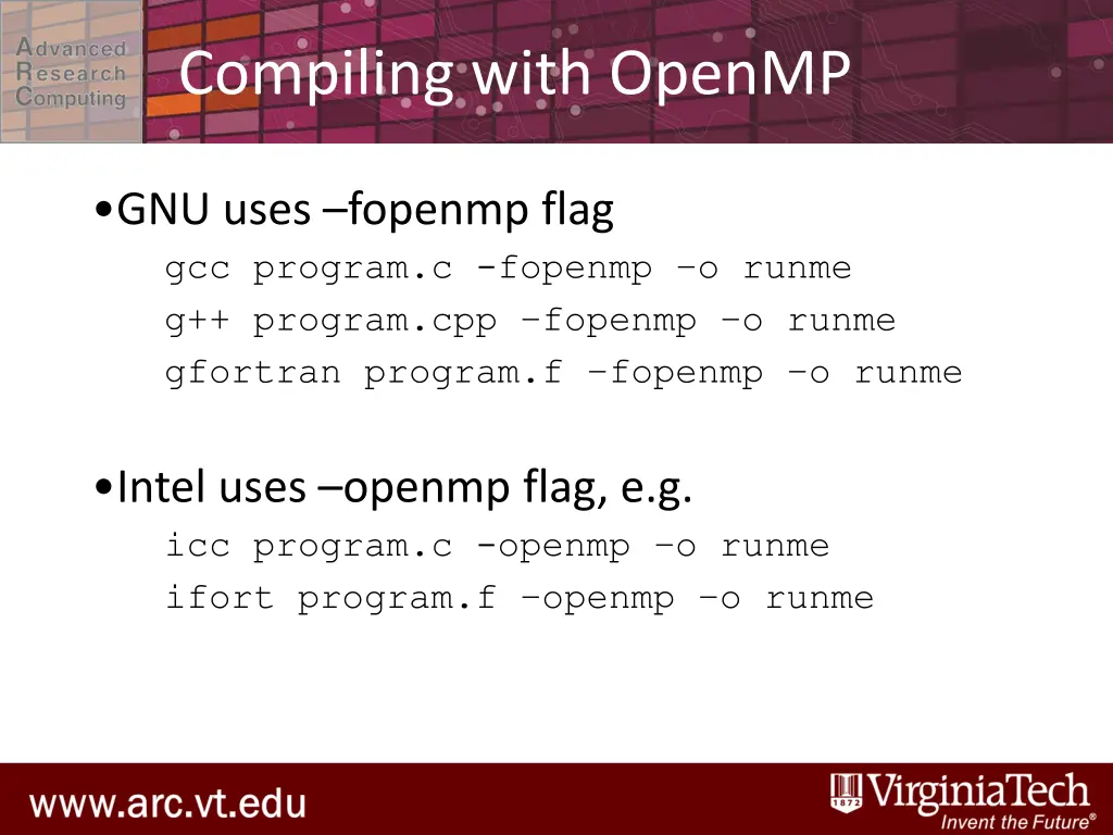 compiling with openmp