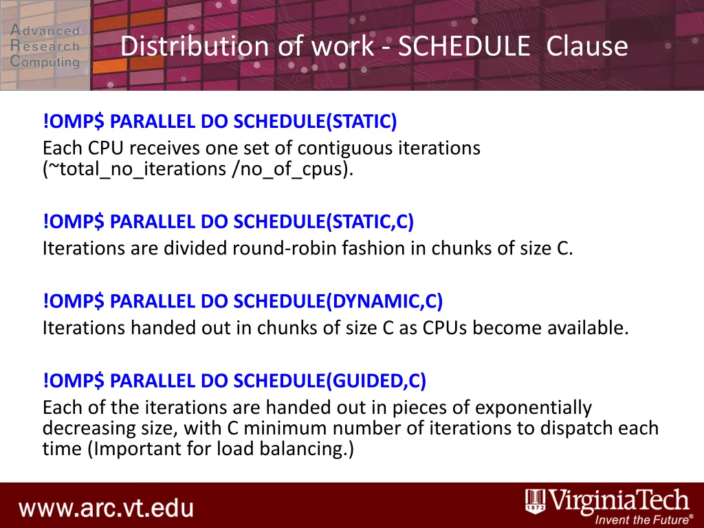 distribution of work schedule clause
