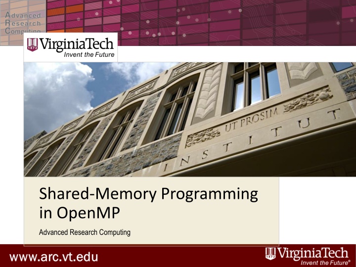 shared memory programming in openmp
