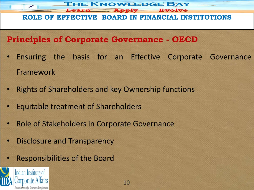 role of effective board in financial institutions 7