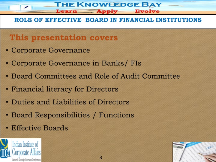 role of effective board in financial institutions
