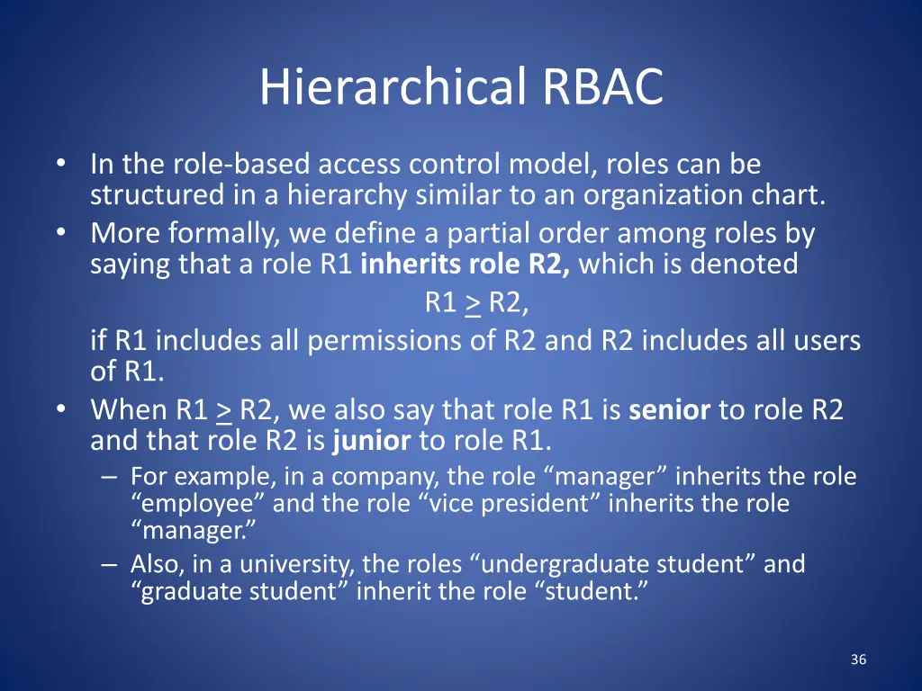 hierarchical rbac