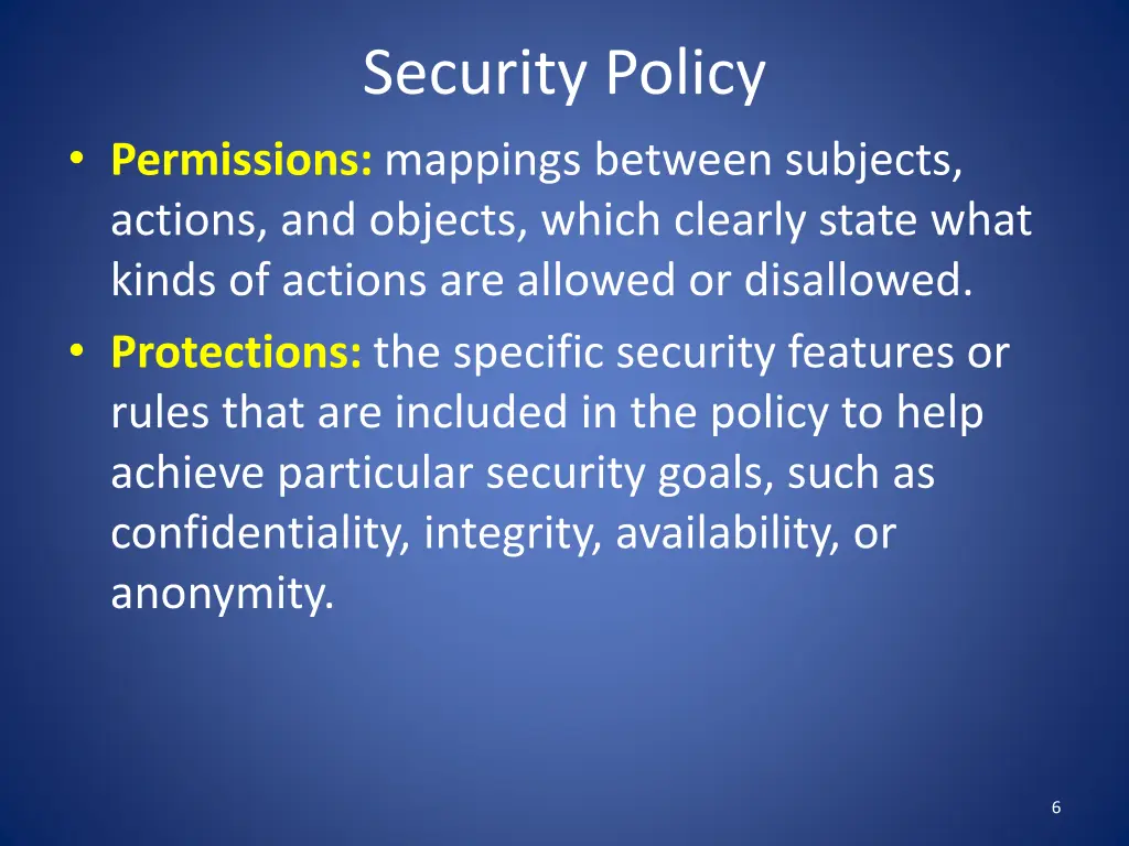 security policy 4