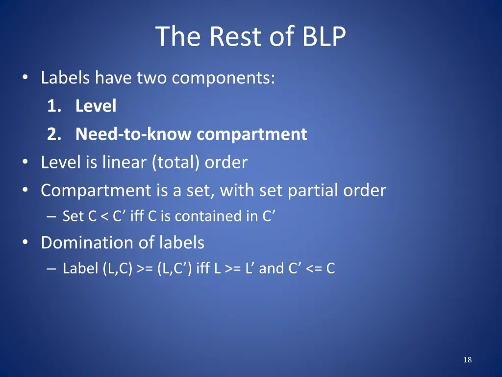 the rest of blp