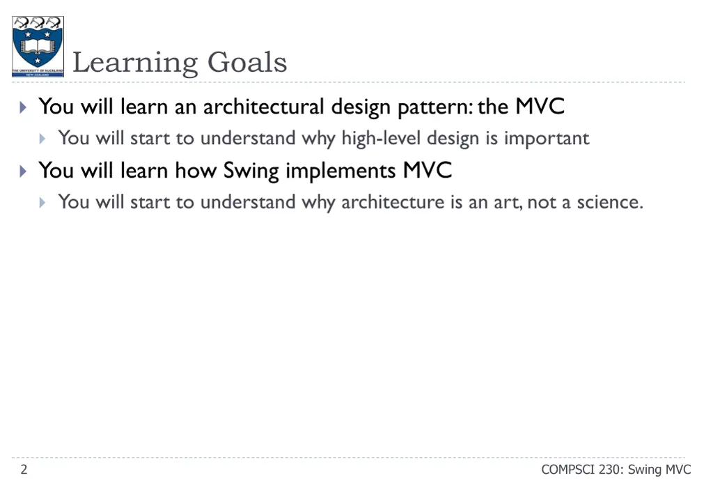 learning goals