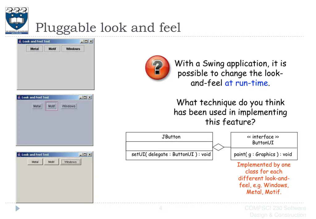 pluggable look and feel