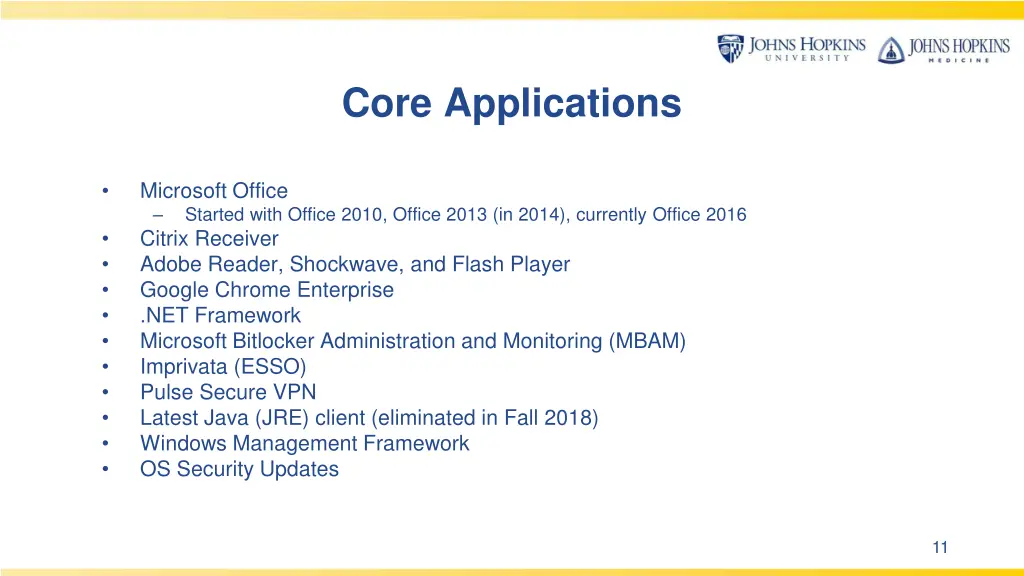 core applications