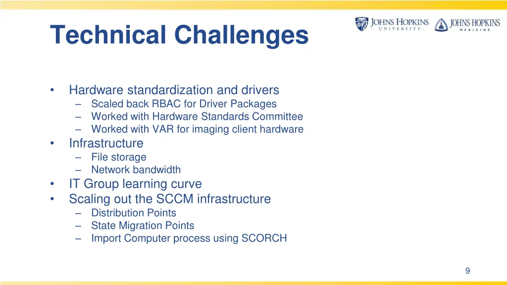 technical challenges