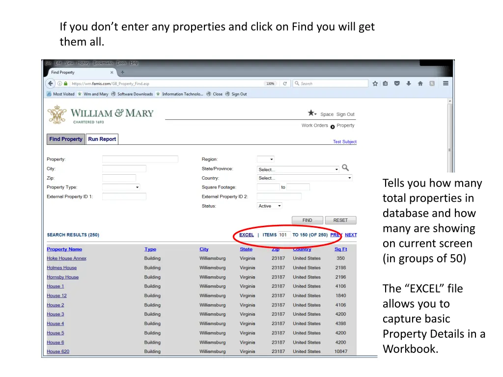 if you don t enter any properties and click