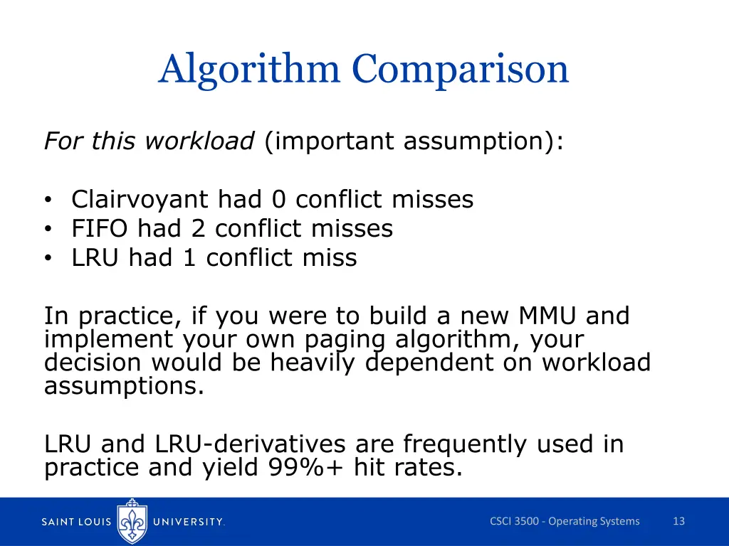 algorithm comparison