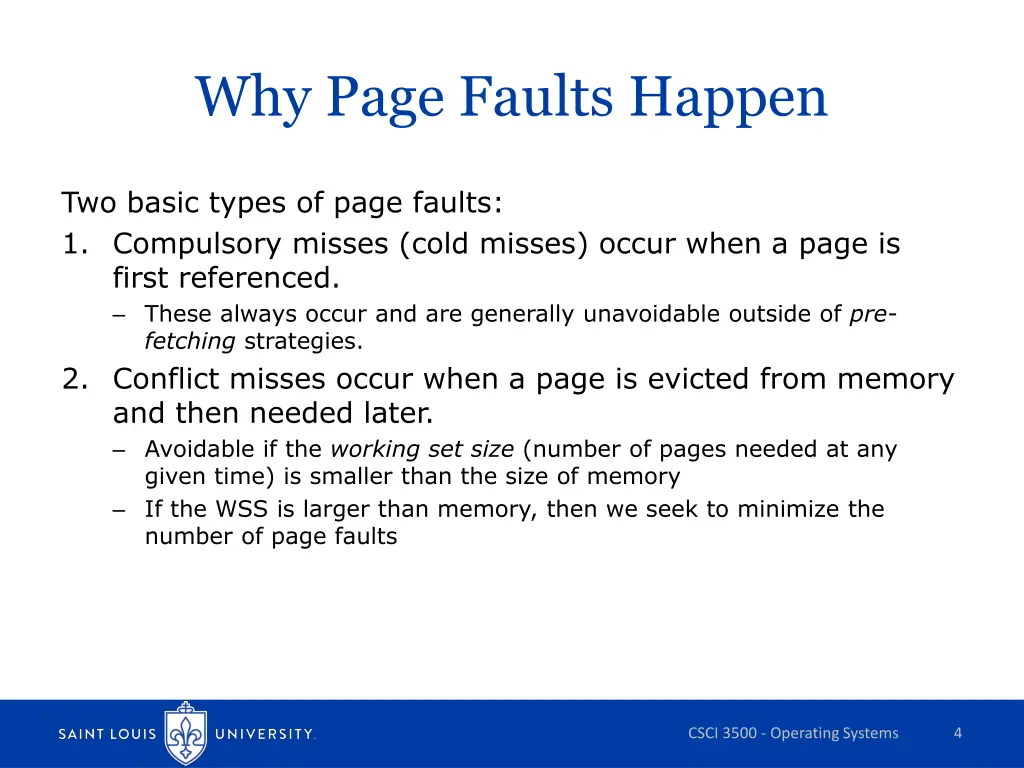 why page faults happen