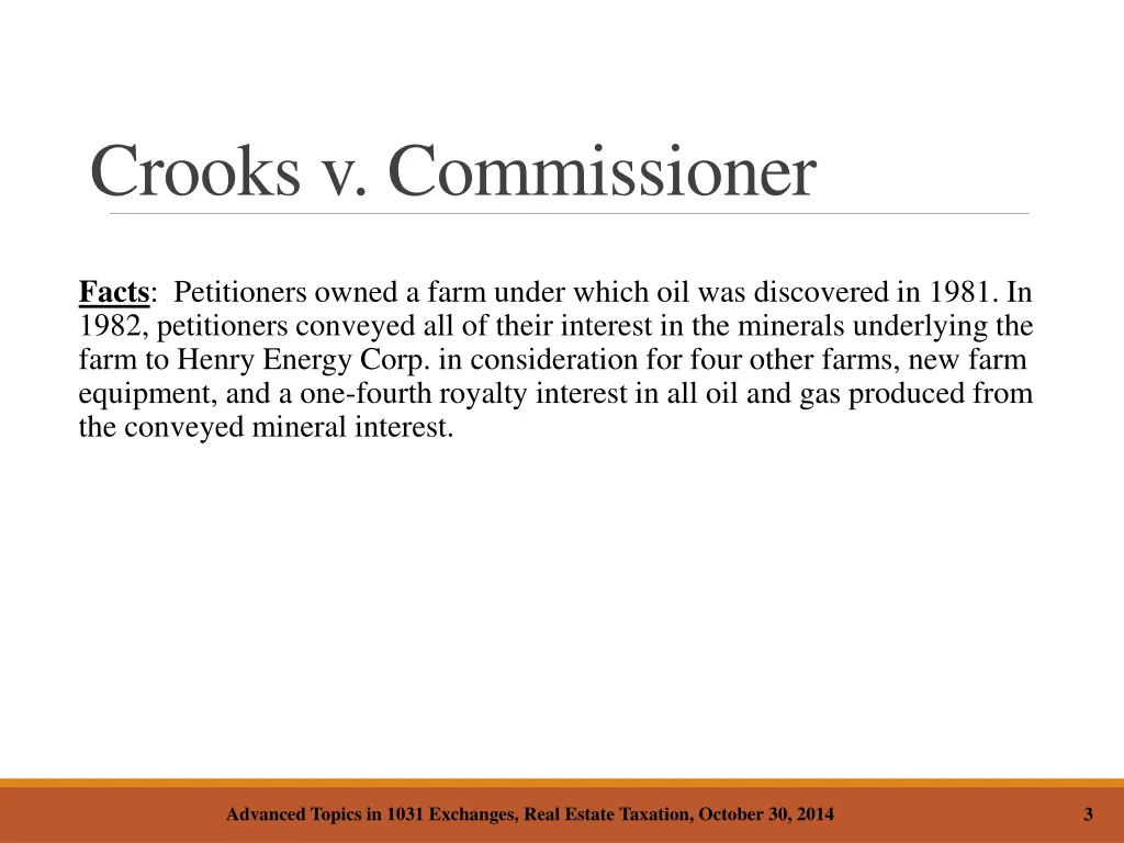 crooks v commissioner