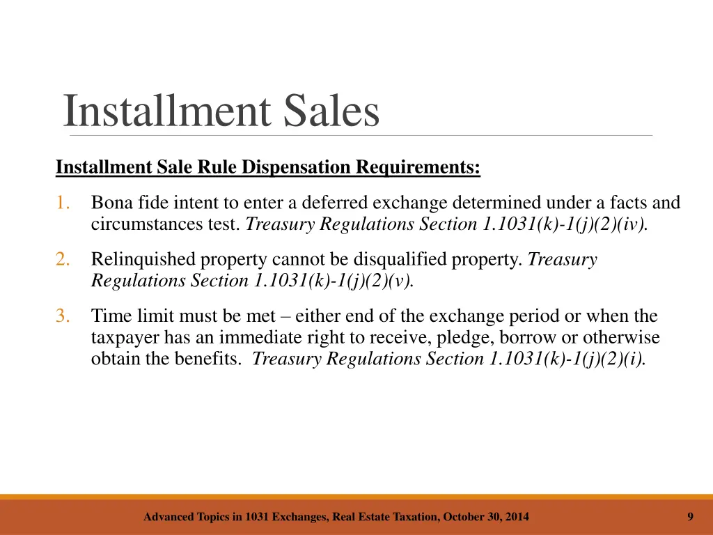 installment sales 1