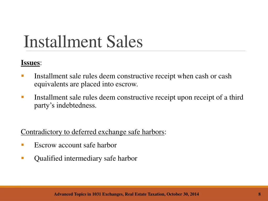 installment sales