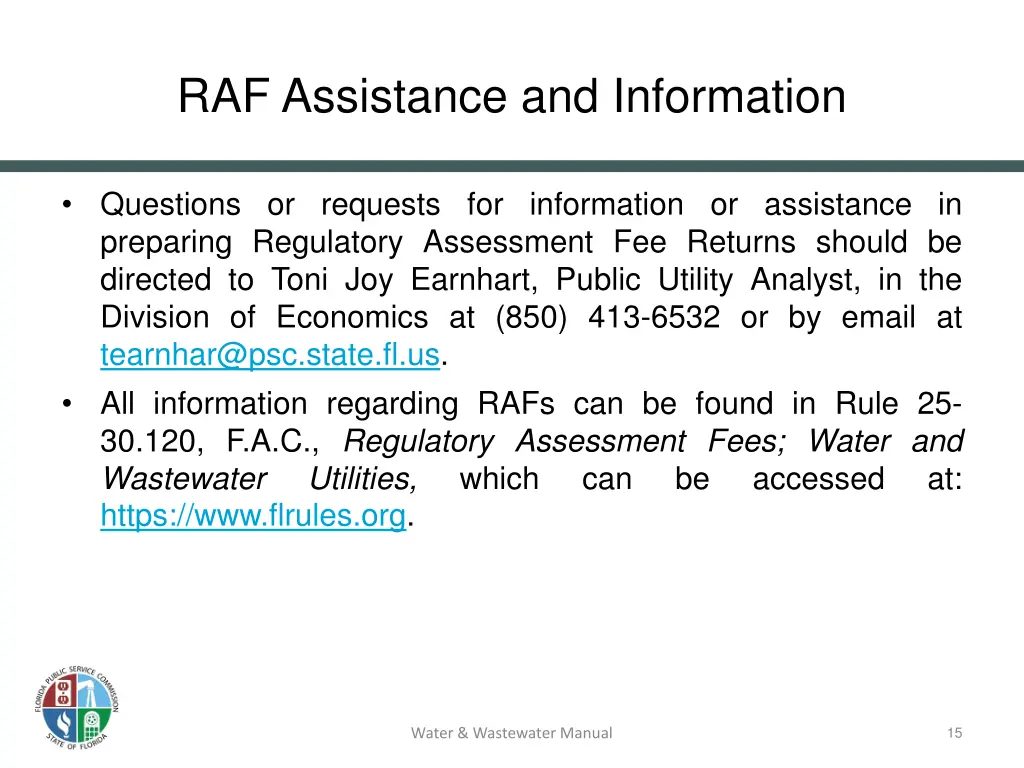 raf assistance and information