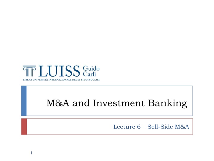 m a and investment banking