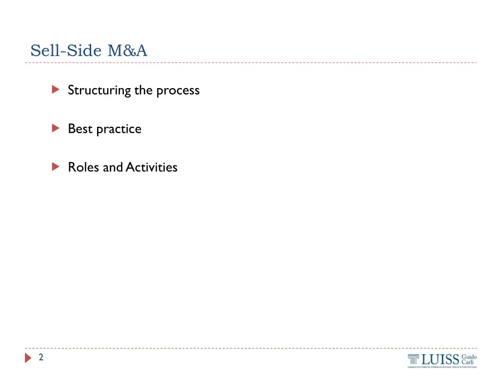 sell side m a