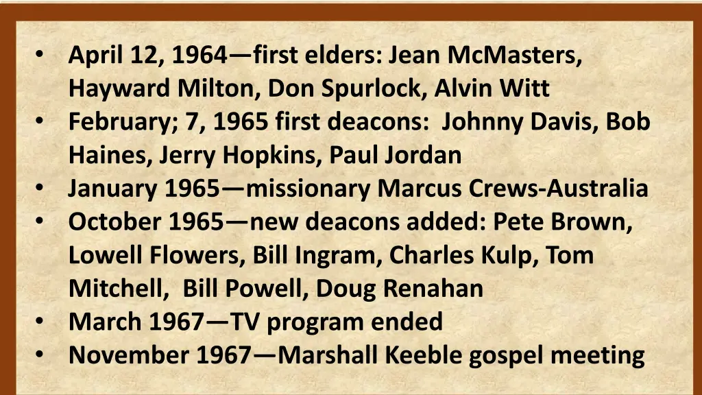 april 12 1964 first elders jean mcmasters hayward 4